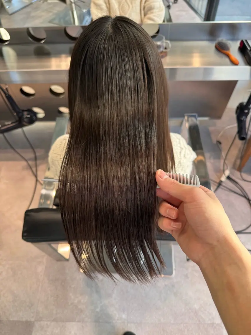 ロング パーマ ストレートパーマ 縮毛矯正 トリートメント 北村 岳久翔のヘアスタイル