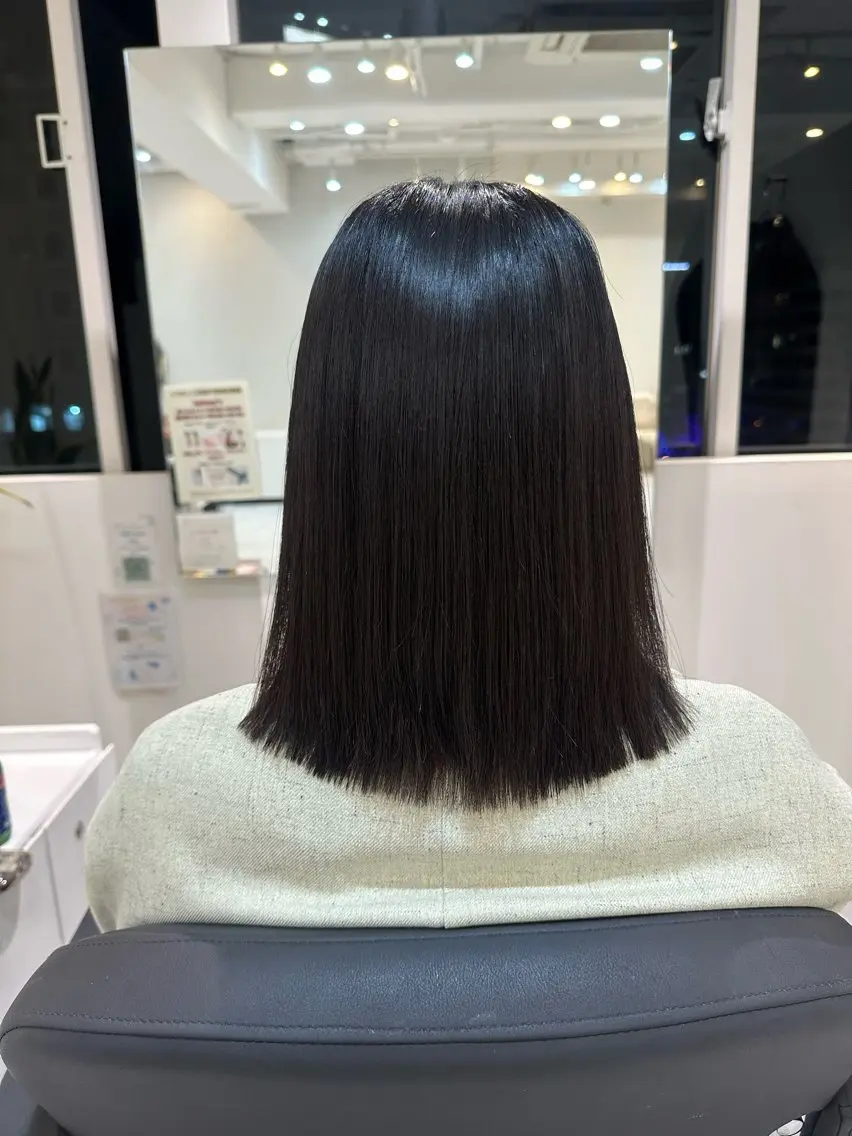 ミディアム 縮毛矯正 トリートメント Emuest心斎橋 SAKIのヘアスタイル