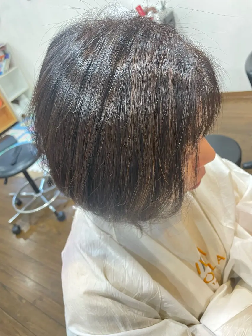 ミディアム カラー 浅香山✨美髪✨ やまもとあきこのヘアスタイル