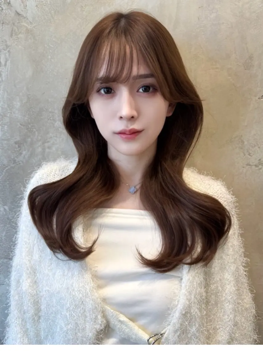 セミロング カラー カット ヘアカラー トリートメント 銀座/レイヤー 顔周りカット溝手優太のヘアスタイル