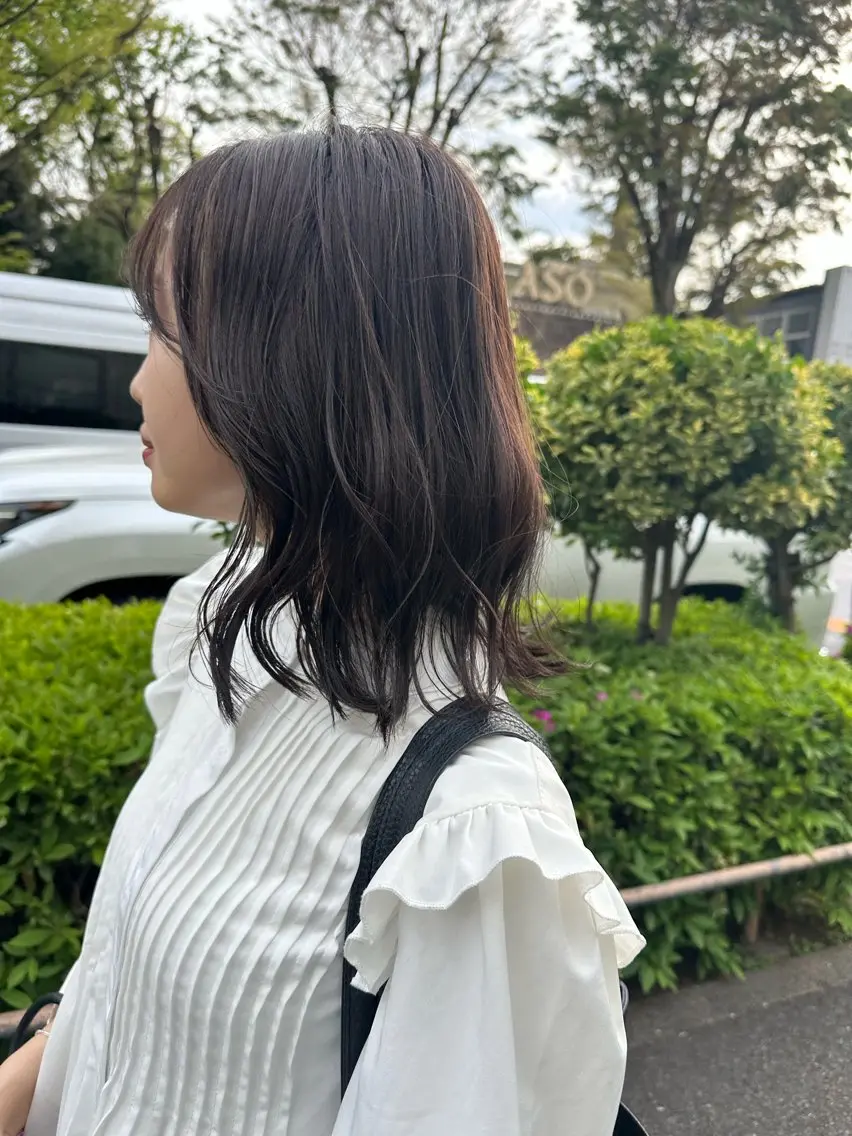 ミディアム ヘアアレンジ 韓国風ヘア ヘアセット 藤山 結葉のヘアスタイル