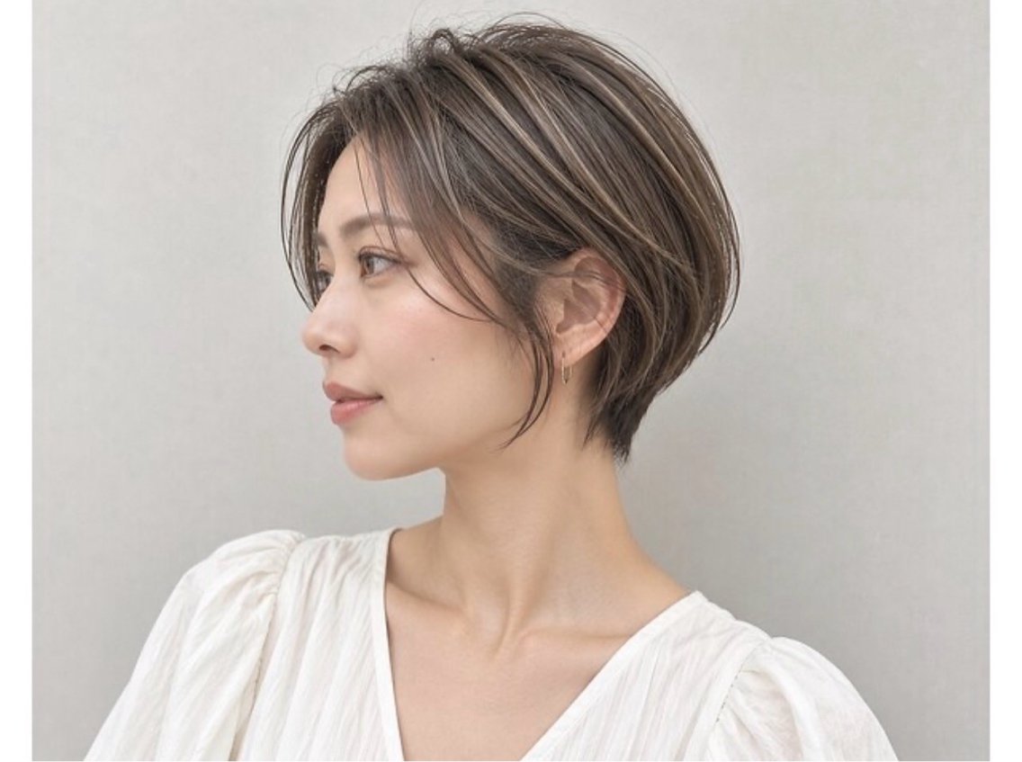 カット+ハイライト+白髪ぼかし+髪質改善トリートメントの写真