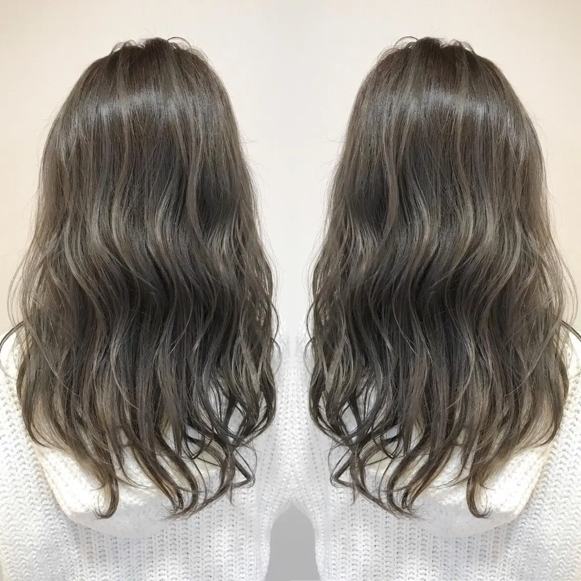 ロング カラー グレージュ ハイライトカラー ハイライト ヘアカラー トリートメント Miru by INCE HAIRのヘアスタイル