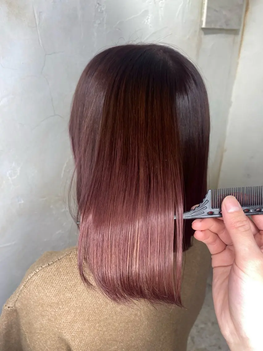 ミディアム カラー ブラウンカラー ピンクカラー ピンクブラウン メンズモデル募集中 /Mana🪄のヘアスタイル