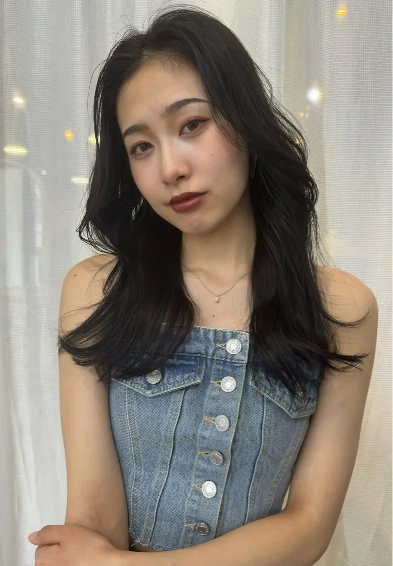 ミディアム カラー カット ヘアカラー トリートメント Pia/KIRIA /福岡美容室のヘアスタイル