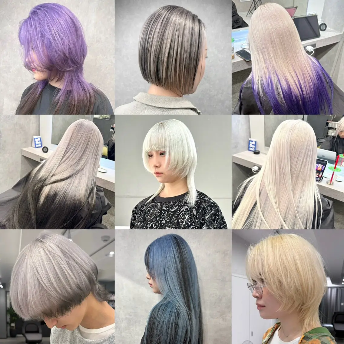 カラー Yoshiいろあそび 八王子/ハイトーンのヘアスタイル
