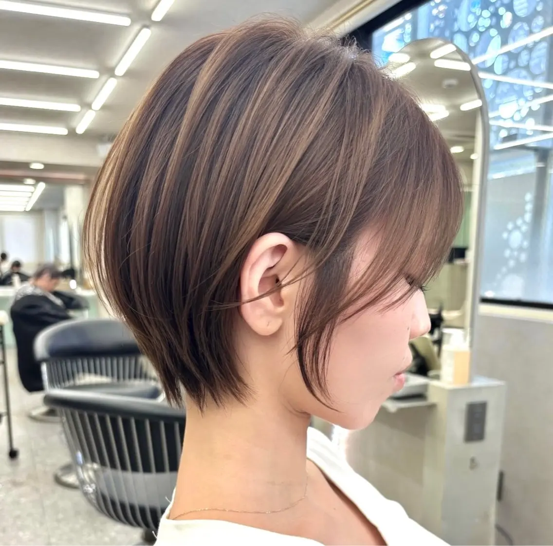 ショート ショートヘア カット パーマ 《髪質改善✖️レイヤ ー🩶》ナオヤのヘアスタイル