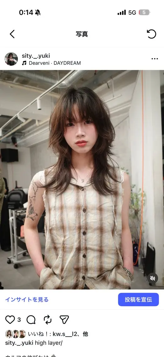 ミディアム 祐希💈カラーモデル 募集中のヘアスタイル