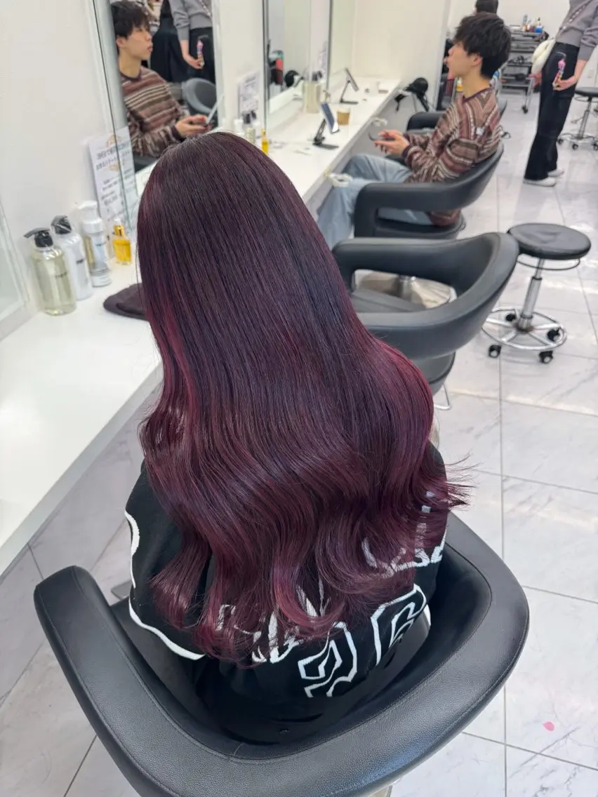 セミロング カラー ヘアアレンジ Over hair_ misakiのヘアスタイル