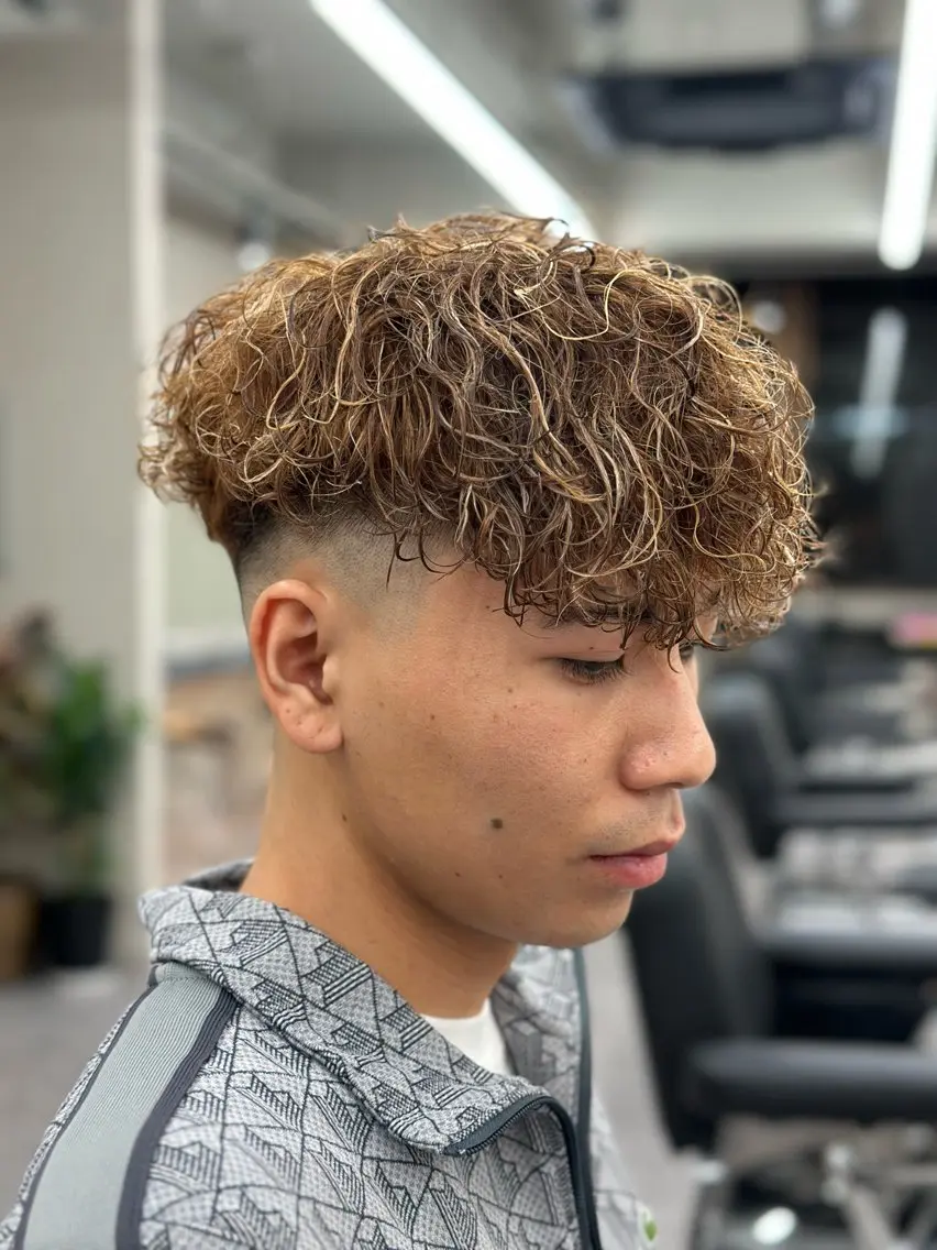 カラー パーマ メンズ メッシュパーマ支持率 ◎大宮/隼也のヘアスタイル