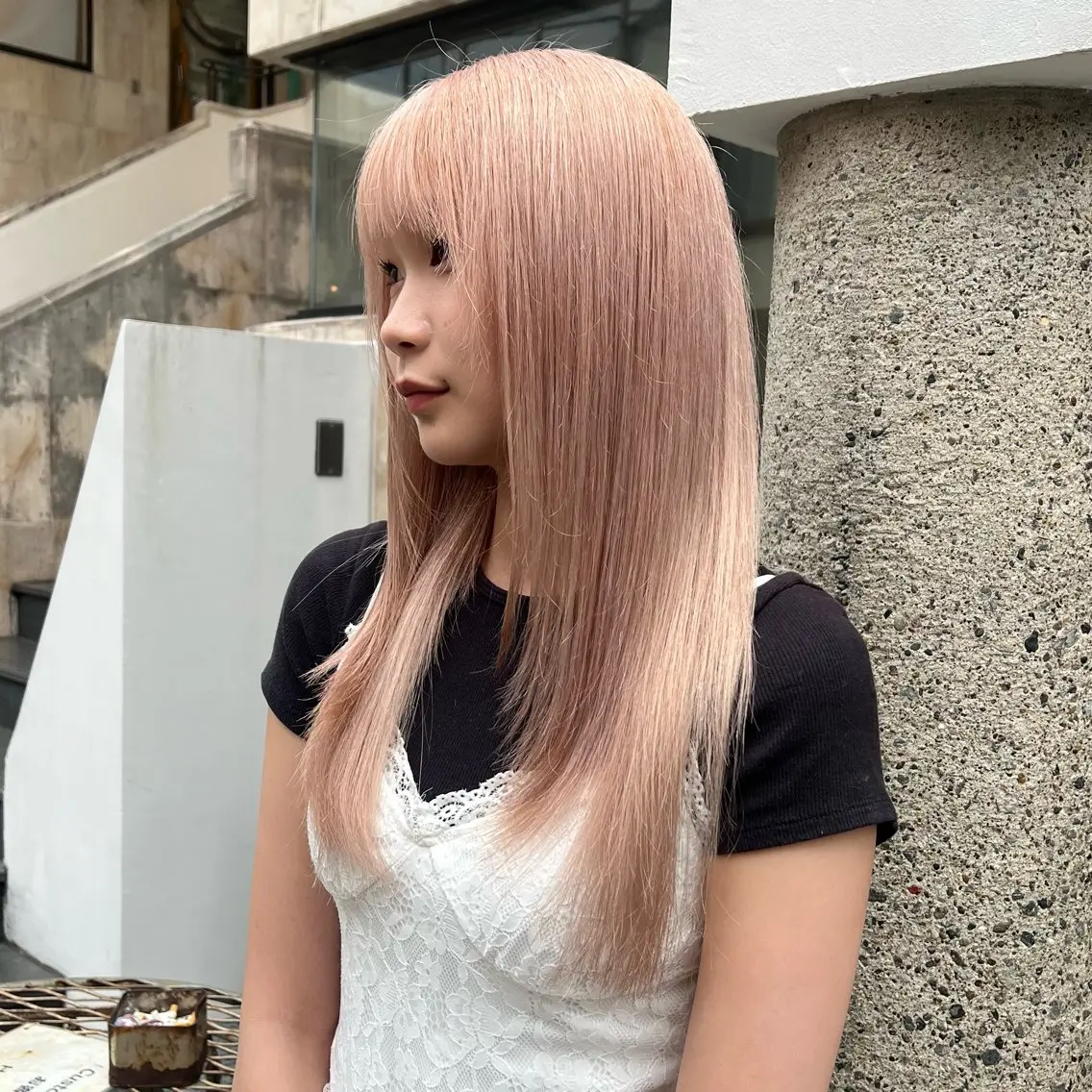 ロング カラー カット ヘアカラー トリートメント 赤みゼロ/透明感 カラー🌿KANTAのヘアスタイル
