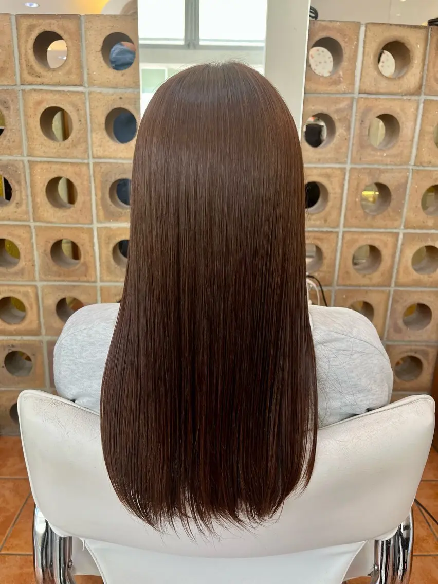 ロング カラー ワンレンボブ ショートボブ ベージュカラー ブリーチ ケアブリーチ ヘアカラー 🥀髪質改善/ 透明感🥀ユイキのヘアスタイル
