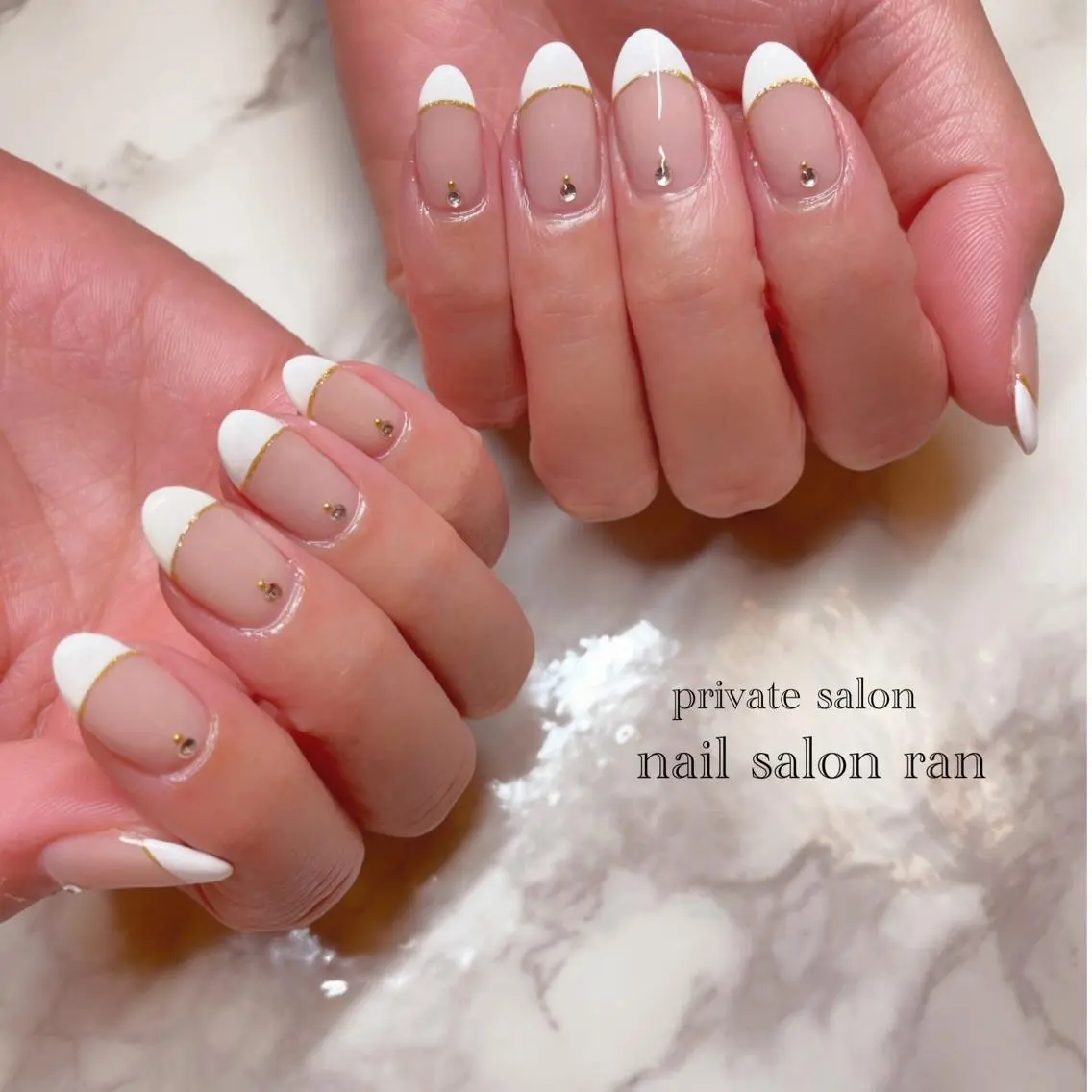 ネイル フレンチネイル nailsalon ranのネイルデザイン