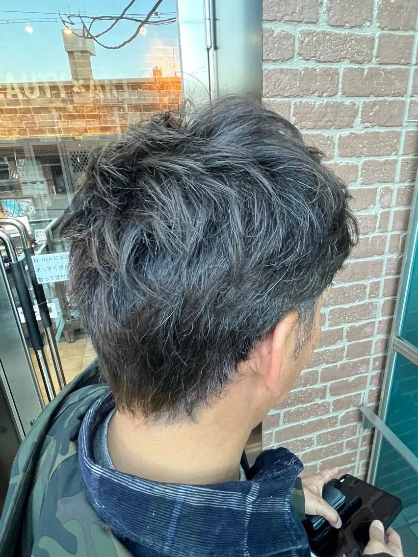 ミディアム カラー メンズ 久木原 ゆりのヘアスタイル