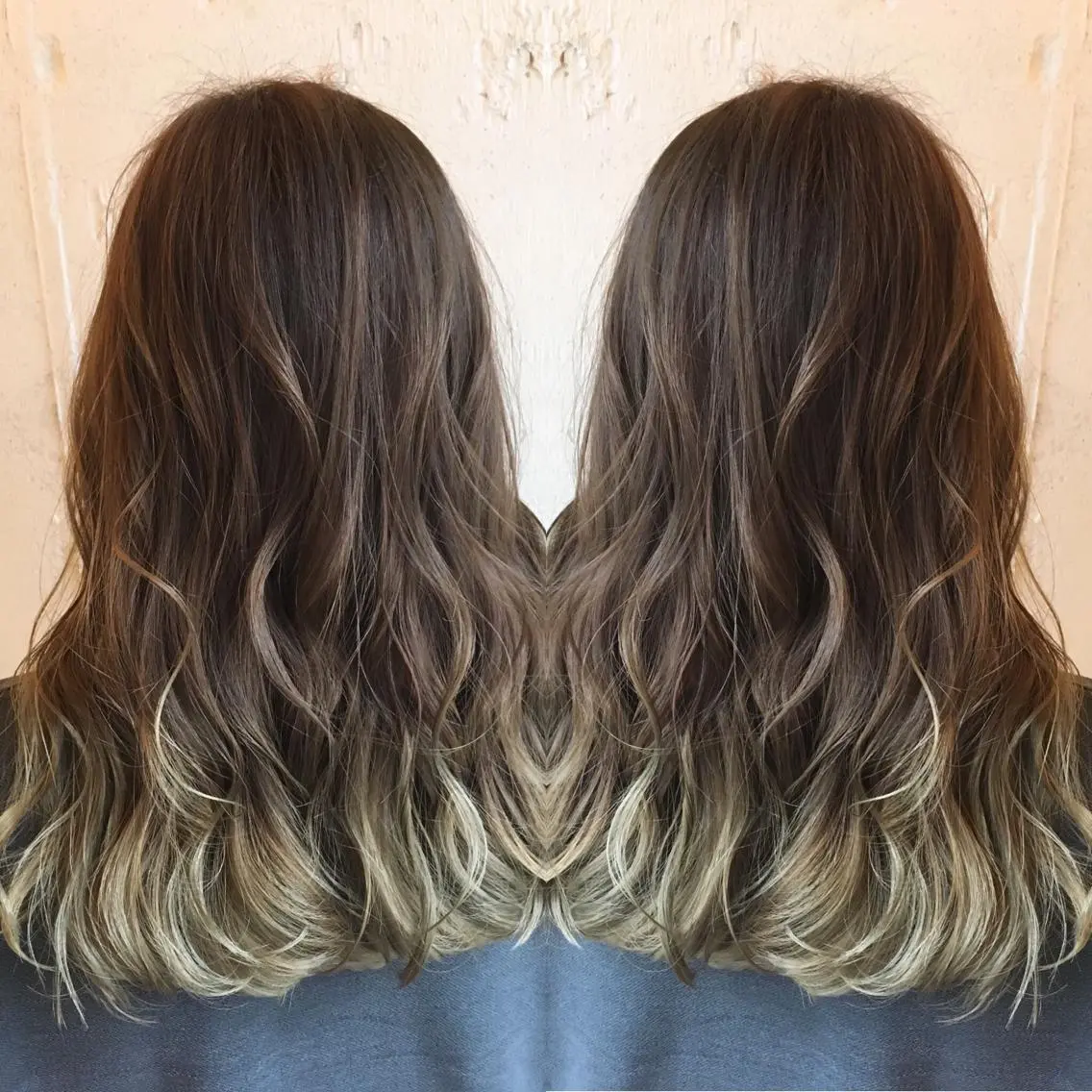 ロング カラー アッシュ ベージュカラー 透明感カラー グラデーションカラー レイヤー/大人メンズ パーマ🌀 平島拓也のヘアスタイル