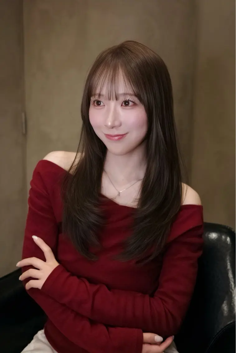 ロング 髪質改善 レイヤーカット 似合わせカット 期間限定｜青山｜ 美顔形成カットのヘアスタイル