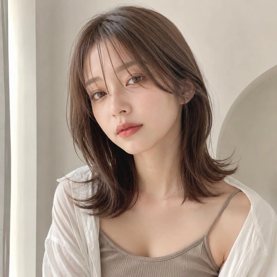 ミディアム レイヤーカット 疋田 心優のヘアスタイル