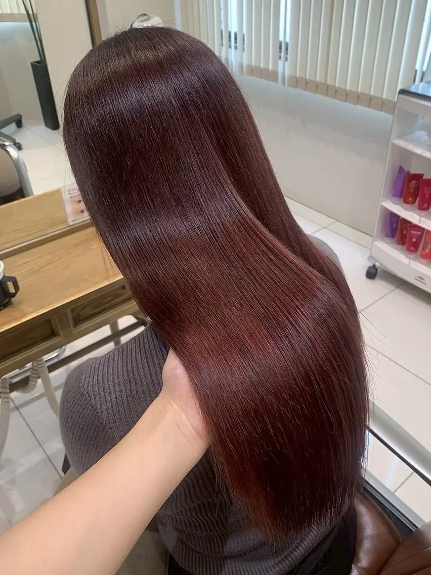 ロング カラー ヘアカラー 暖色カラー🍒/艶カ ラー/ほのかのヘアスタイル