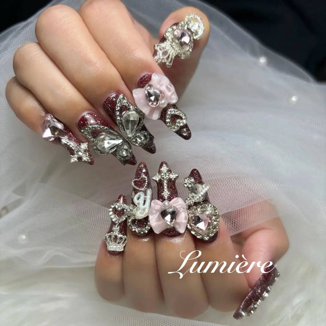 ネイル ハンドネイル Lumière｜ ロング｜ワンホンのネイルデザイン