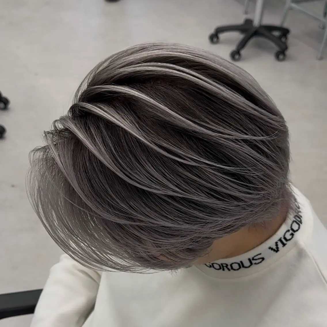 ミディアム カラー パーマ ヘアアレンジ メンズ メンズバレイヤージュ 🌫ハイライトのヘアスタイル