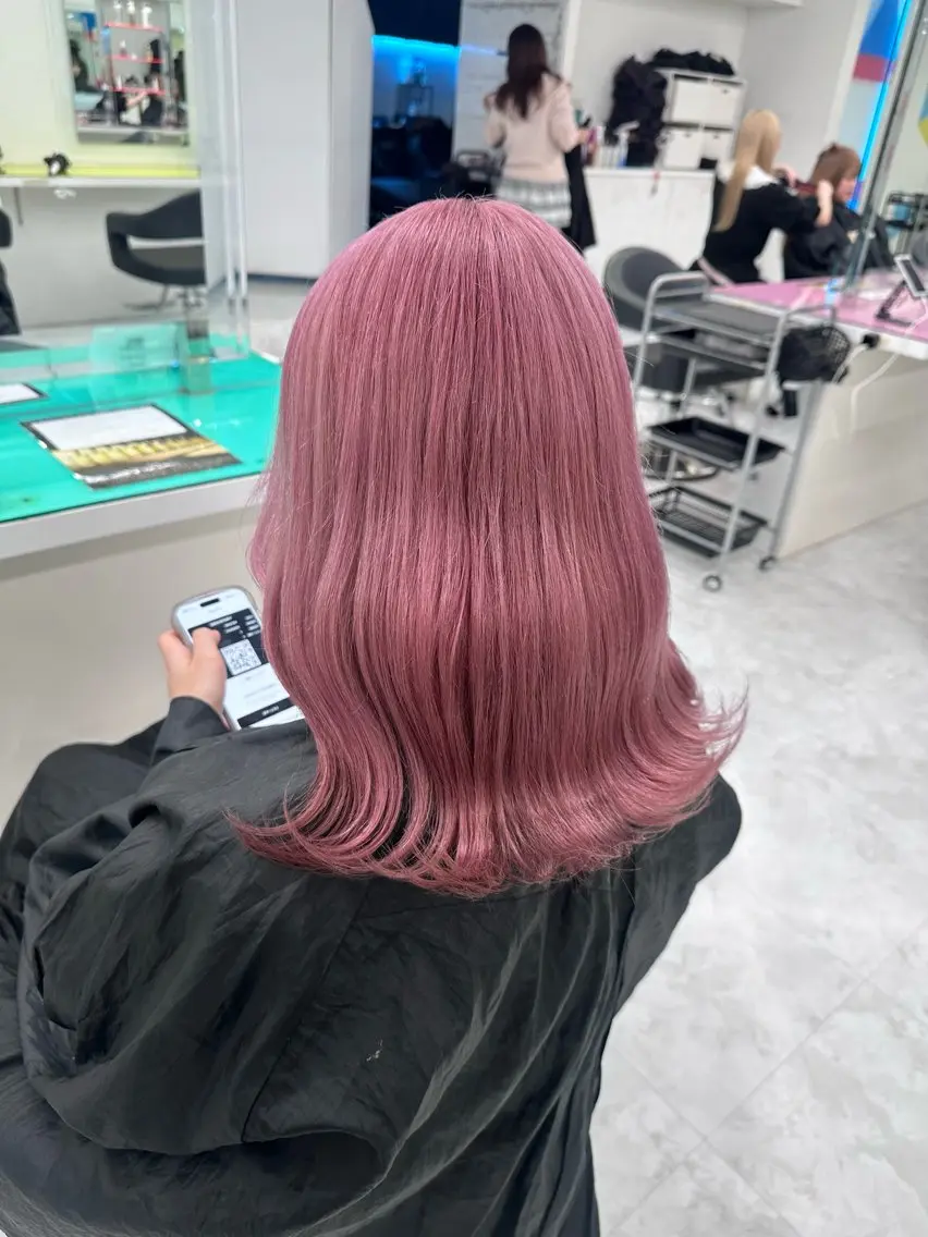 ミディアム カラー ピンクカラー ヘアカラー トリートメント ♡ダブルカラー特化♡ miyuのヘアスタイル