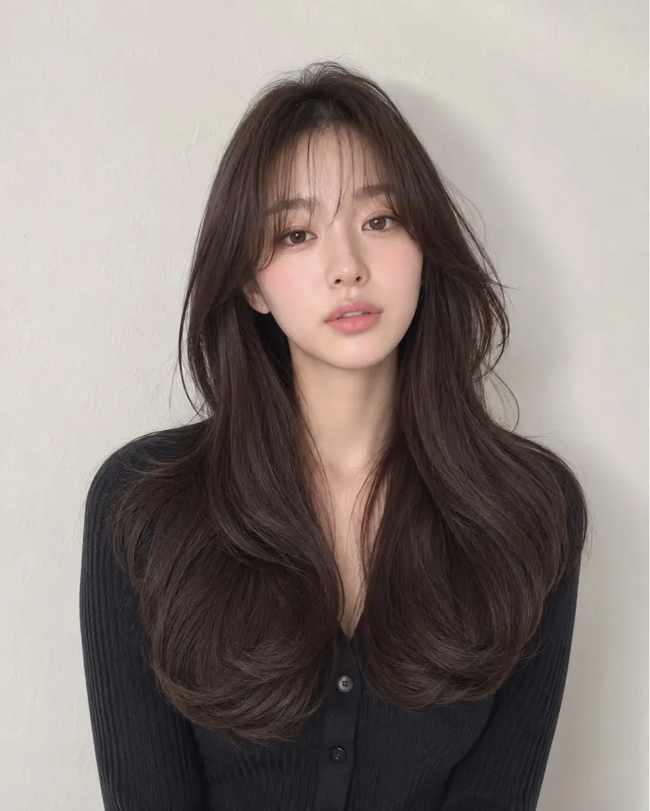 ロング カラー カット ヘアカラー トリートメント モテ🤍トレンドヘア /新宿/ワカナのヘアスタイル