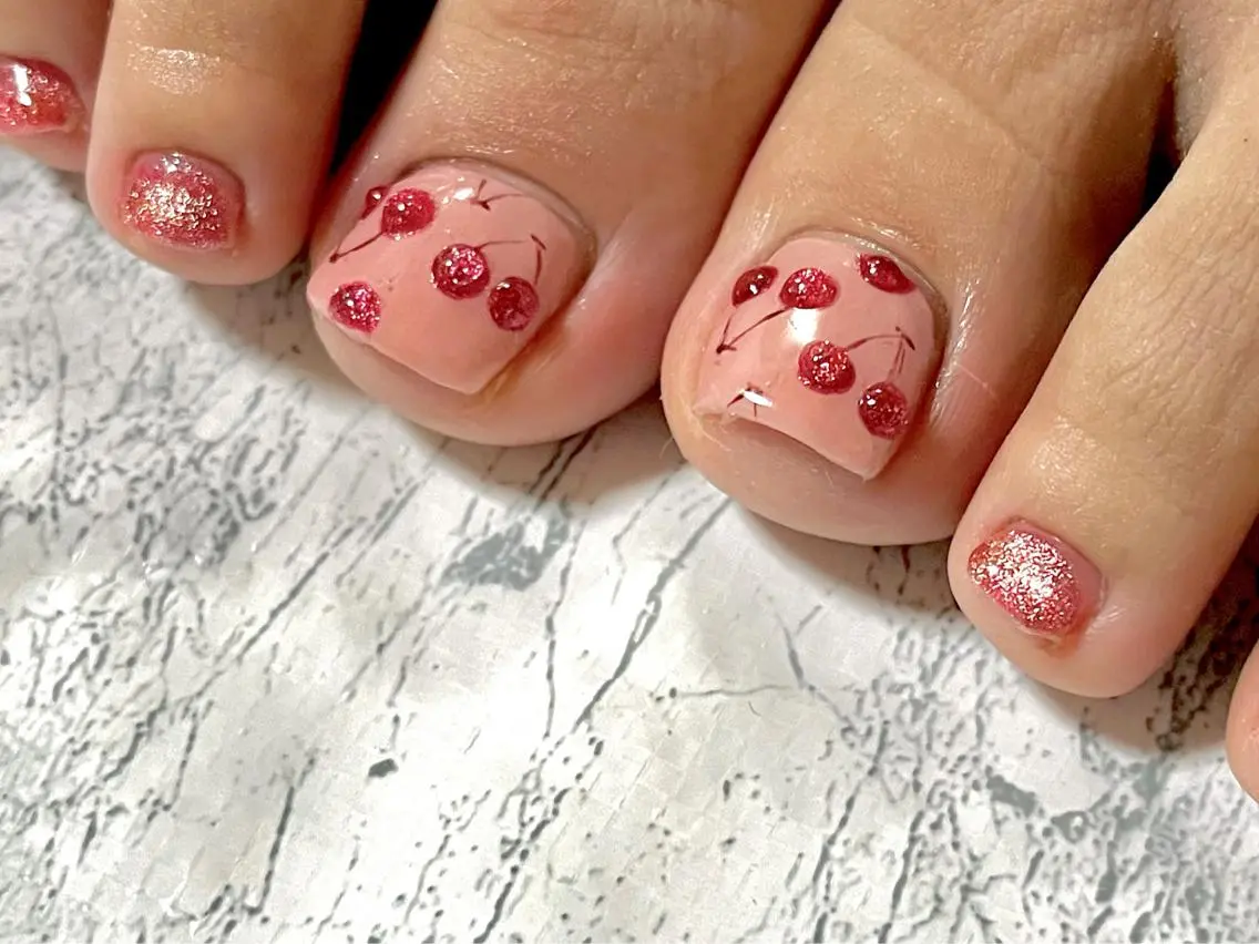 ネイル フットネイル ニュアンスネイル シンプルネイル 春ネイル 夏ネイル フットネイル nail fufla ♡yamane♡のネイルデザイン