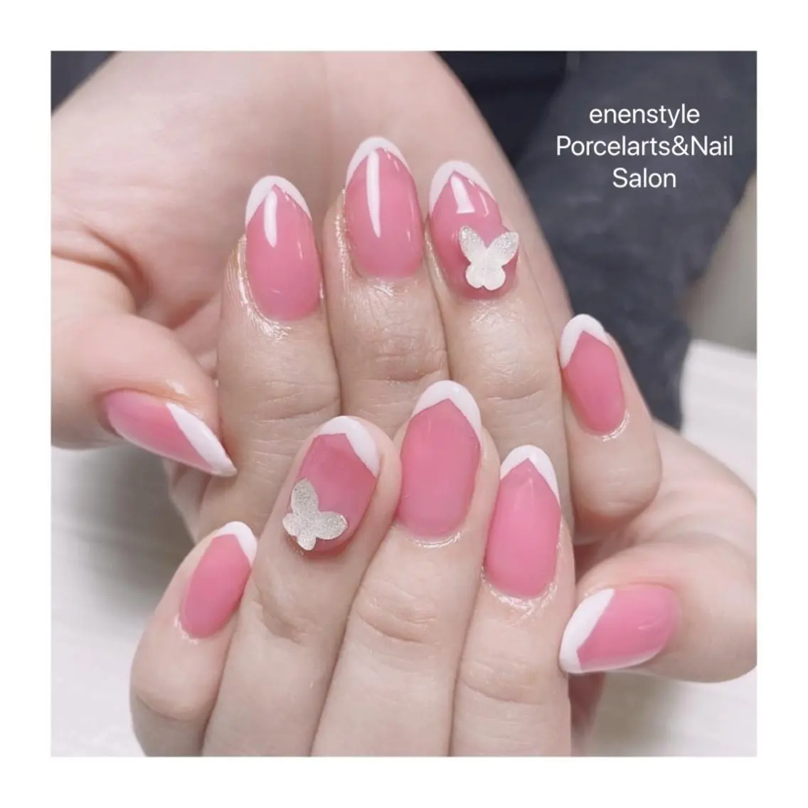 ミディアム ネイル ハンドネイル 🐾enen style 🐾のネイルデザイン