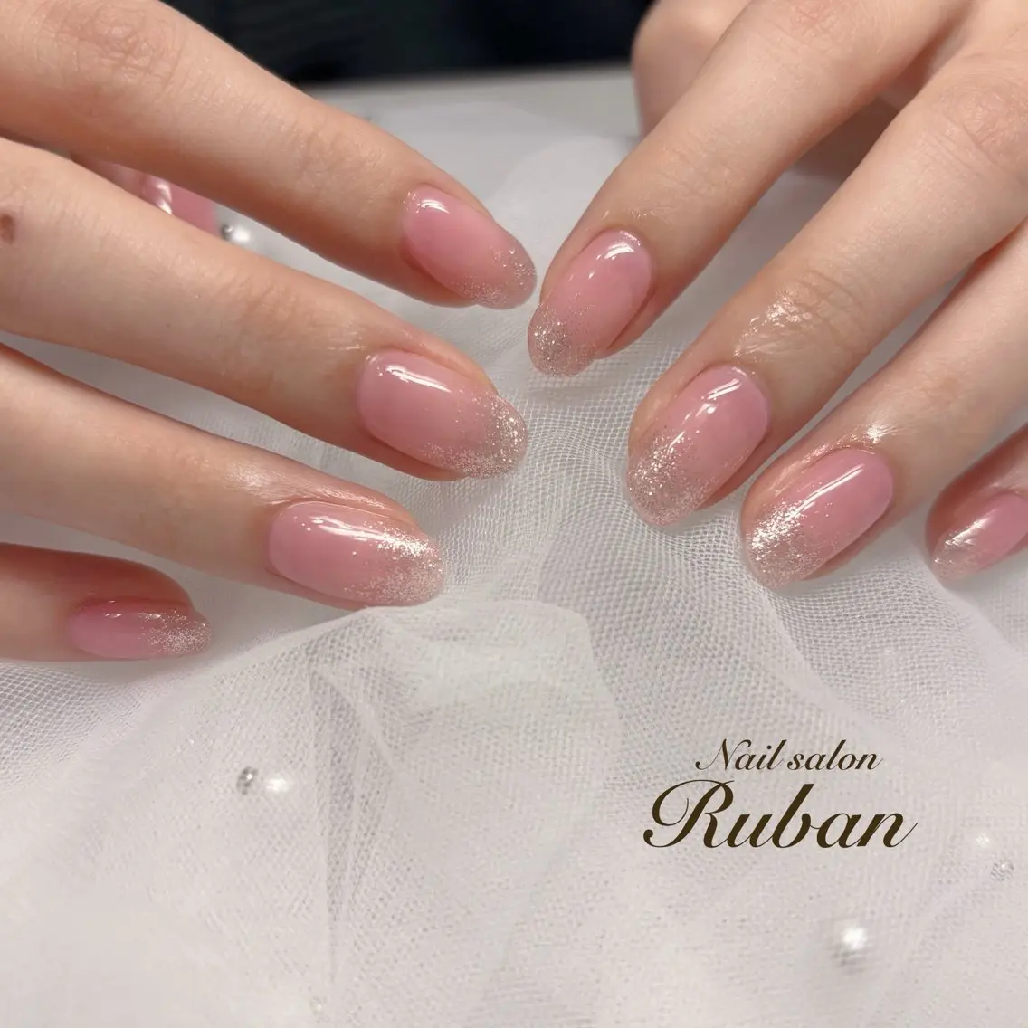 ネイル グラデーション ラメ(グリッター) ラメグラデーション Nail salon Rubanのネイルデザイン