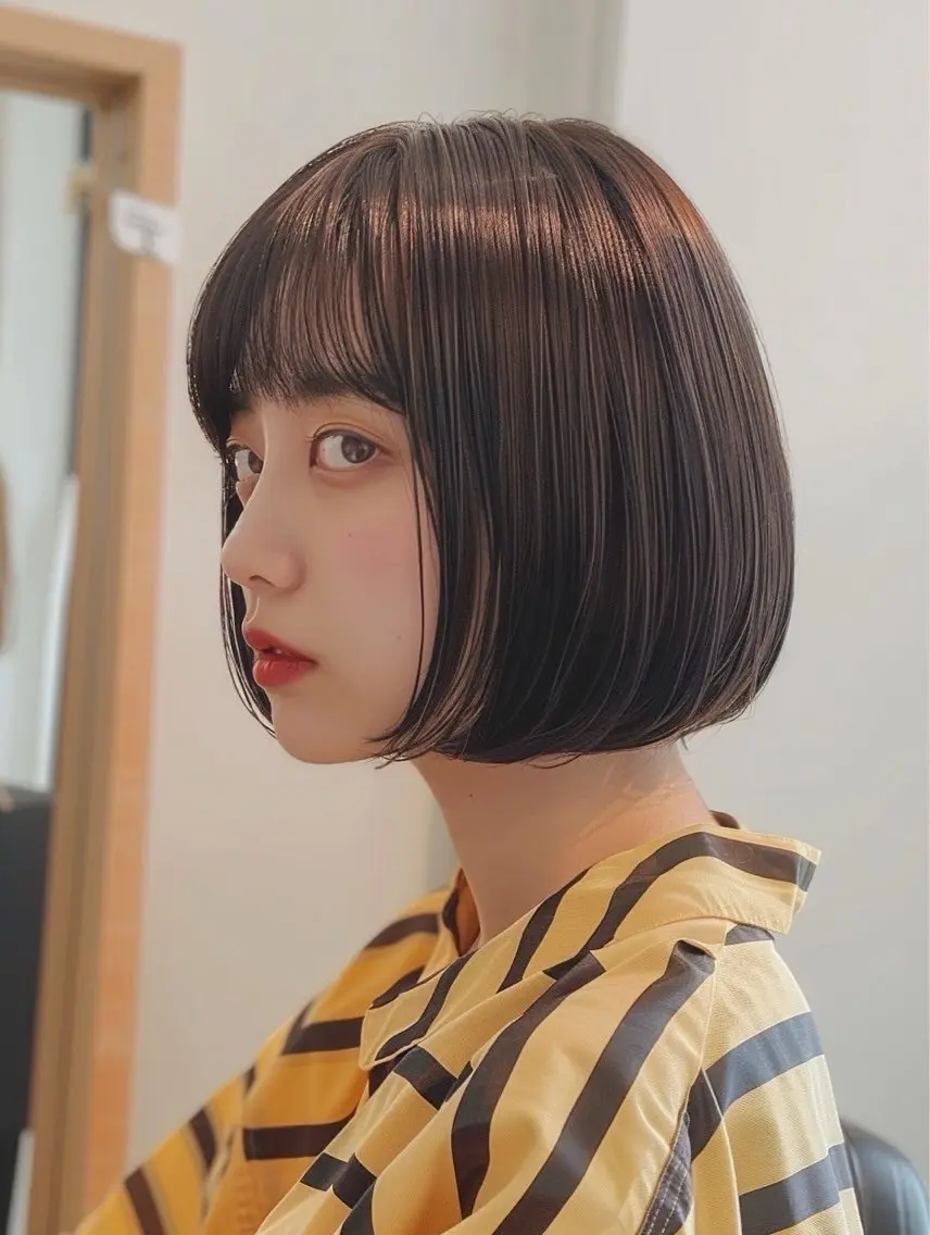 〔ミニモ学割〕限定✨似合わせボブ+艶カラー✨+デトックスの写真