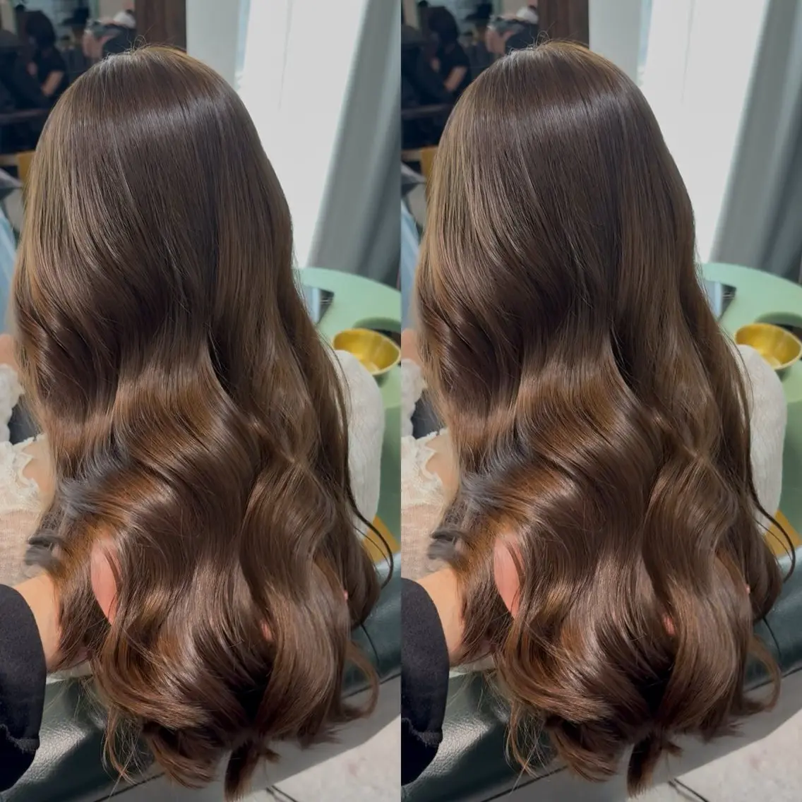 ロング カラー ブリーチ 透明感カラー ダブルカラー ブリーチなしカラー ヘアカラー トリートメント なんば、心斎橋🍓 ハイトーンnicoのヘアスタイル