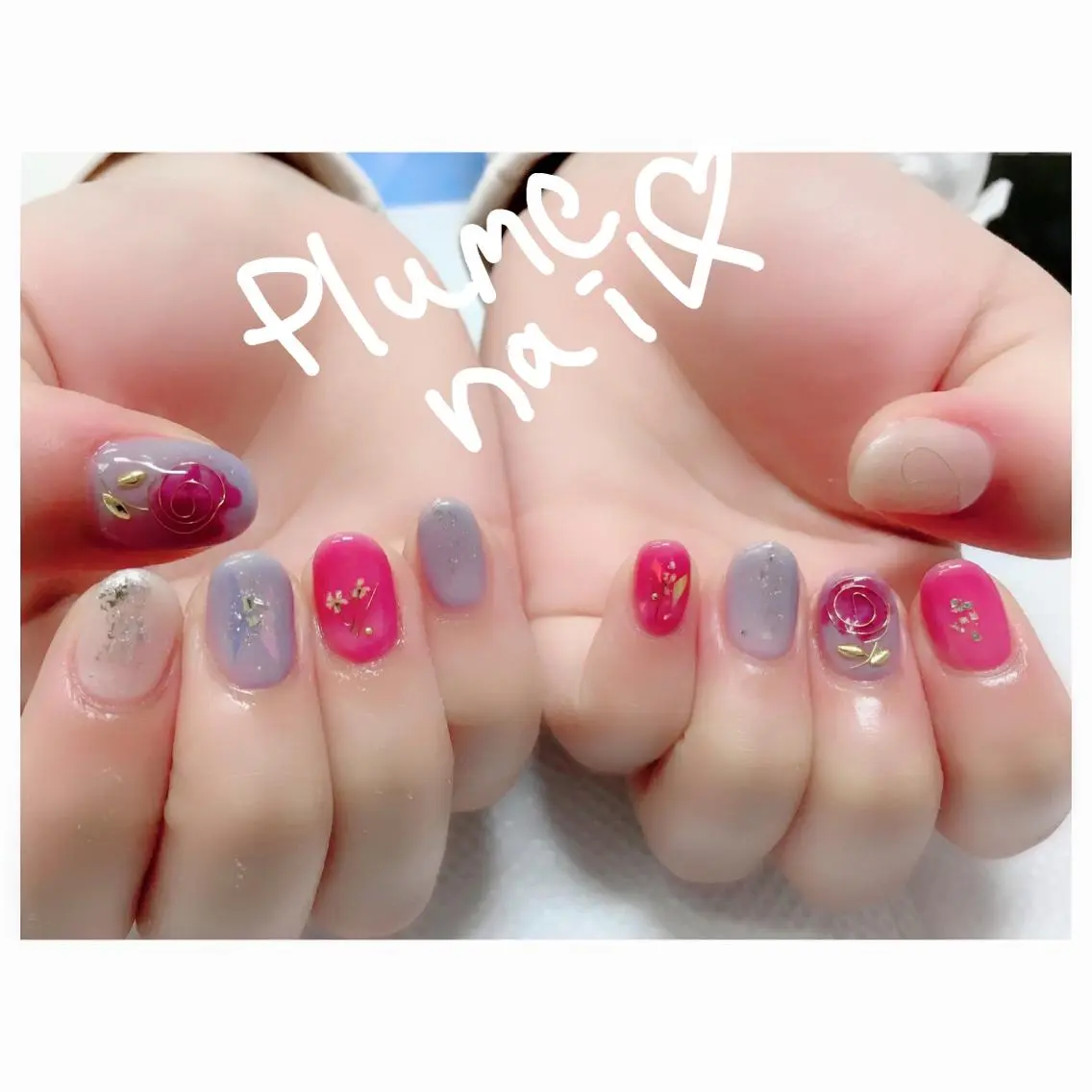ネイル アートネイル 韓国ネイル 大理石ネイル(マーブル) ニュアンスネイル ワンカラーネイル plume nail ☆韓国ネイルのネイルデザイン