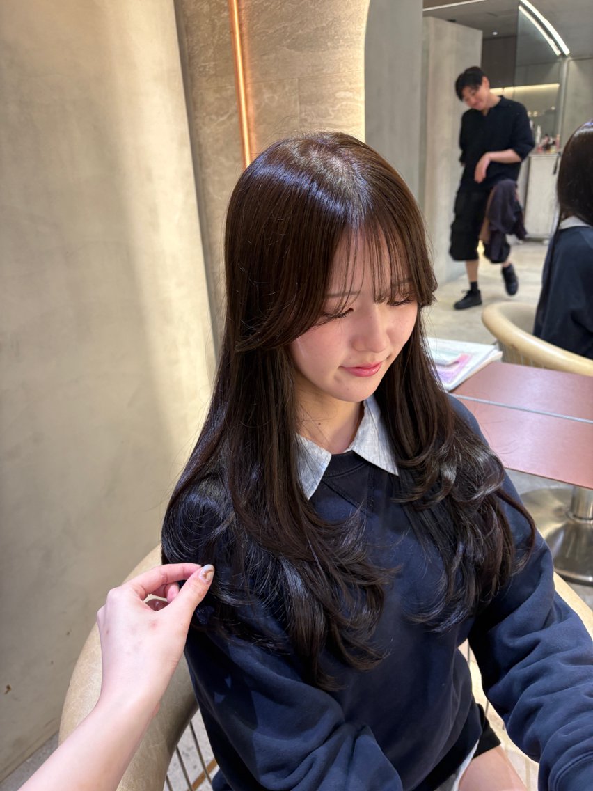 セミロング カラー ベージュカラー ブラウンカラー 透明感カラー マロンブラウン オリーブベージュ カット ヘアカラー トリートメント 顔周りカット/透明感 カラー/ゆう🤎のヘアスタイル