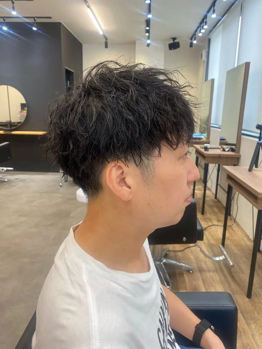 パーマ メンズ マッシュ BLEACHi高崎店 /湯浅泳作のヘアスタイル