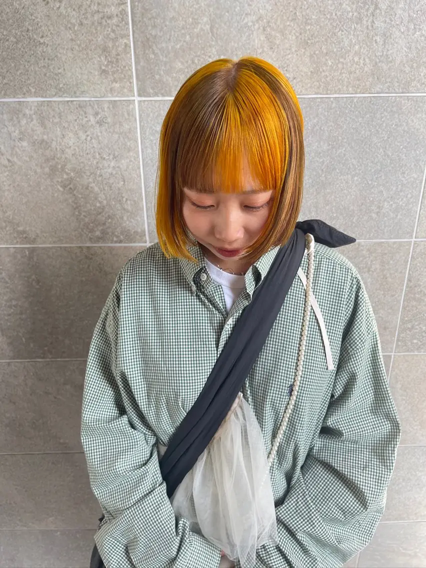 ショート カラー ヘアアレンジ mitsuki ブリーチモデルのヘアスタイル
