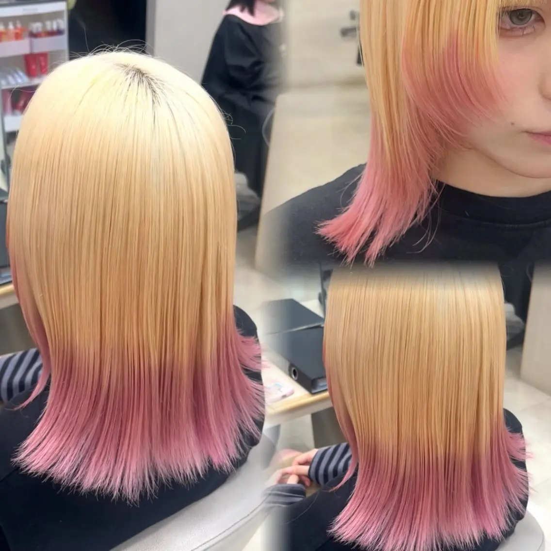 ミディアム カラー ヘアカラー トリートメント 暖色/ブリーチカラー 🎀 M i k uのヘアスタイル
