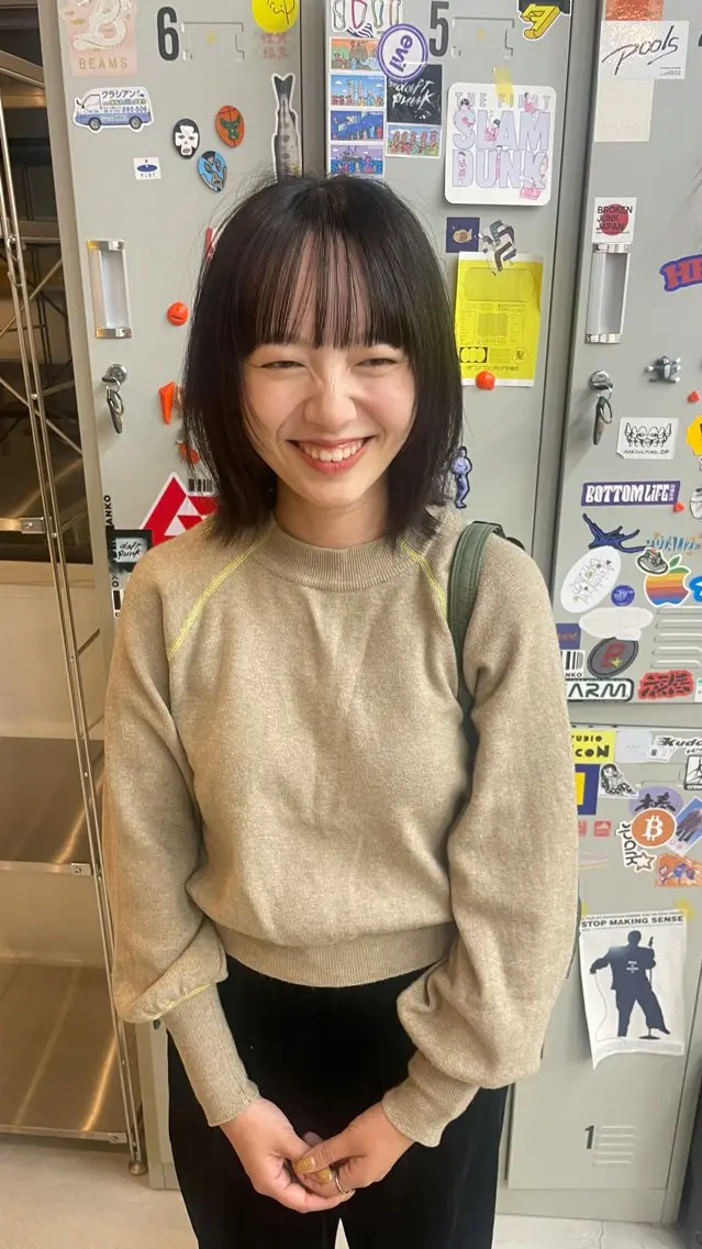 ミディアム 顔周りカット レイヤーカット 大庭 渚紗のヘアスタイル