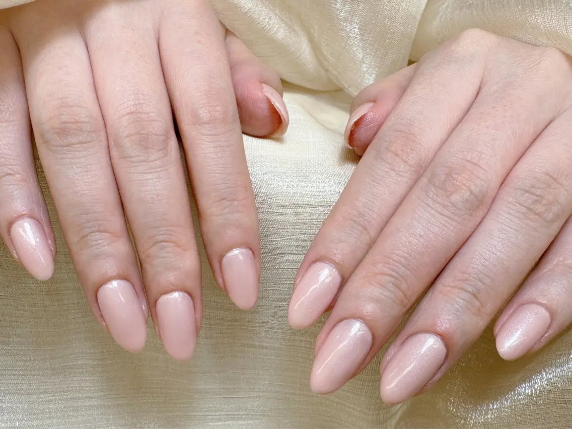 ネイル オーロラネイル 長さ出し フレンチネイル ジェルネイル 韓国ネイル ハンドネイル Hi nail 【ハイネイル】池袋のネイルデザイン