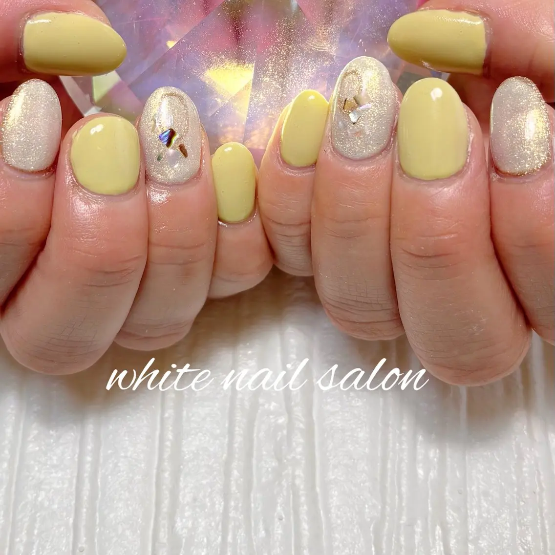 ネイル フットネイル ラメ(グリッター) ハンドネイル white nail salonのネイルデザイン