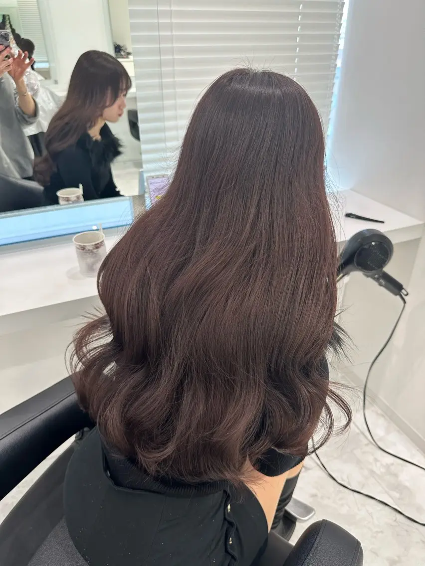 セミロング カラー ヘアカラー トリートメント ♡上品韓国髪♡ブラ ウン/SAYATOのヘアスタイル