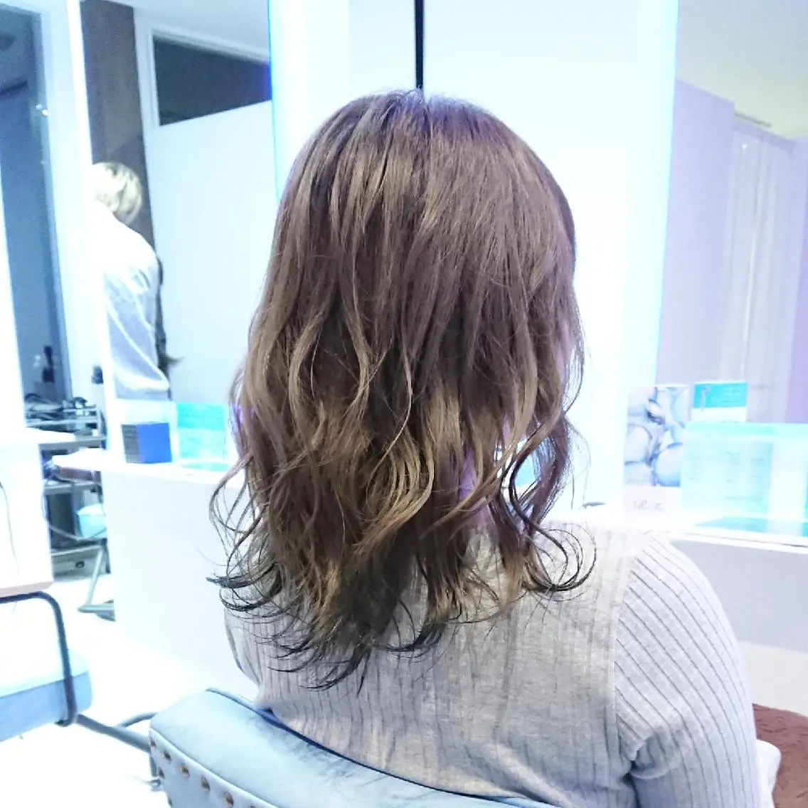 セミロング カラー ヘアアレンジ 小林 伸行のヘアスタイル