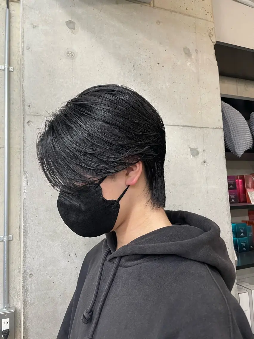 ショート パーマ メンズ メンズ特化/センター パート/吉田のヘアスタイル