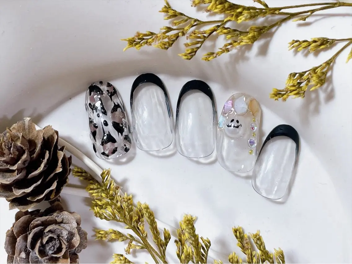 ネイル ジェルネイル ハロウィン オフィスネイル パラジェル ハンドネイル kiki nail &brow二子玉川のネイルデザイン