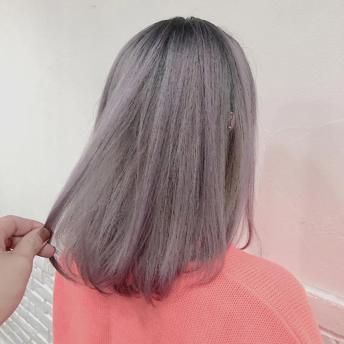ロング アッシュ ハイライト レイヤーカット カット ヘアカラー トリートメント Selene hair OSAKAのヘアスタイル