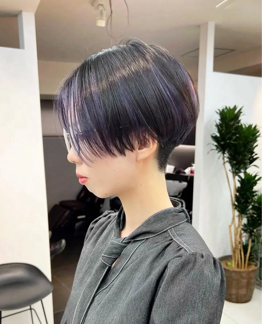 ショート カラー ハンサムショート インナーカラー ショートヘア ナチュラル×色気パ ーマ 渋谷/マナミのヘアスタイル