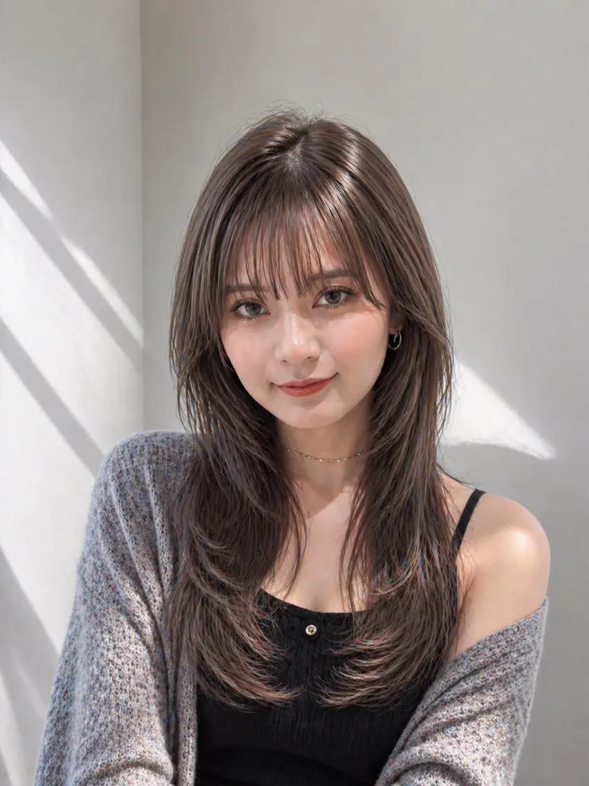 ロング 似合わせno.1💎 韓国ヘア特化まなかのヘアスタイル