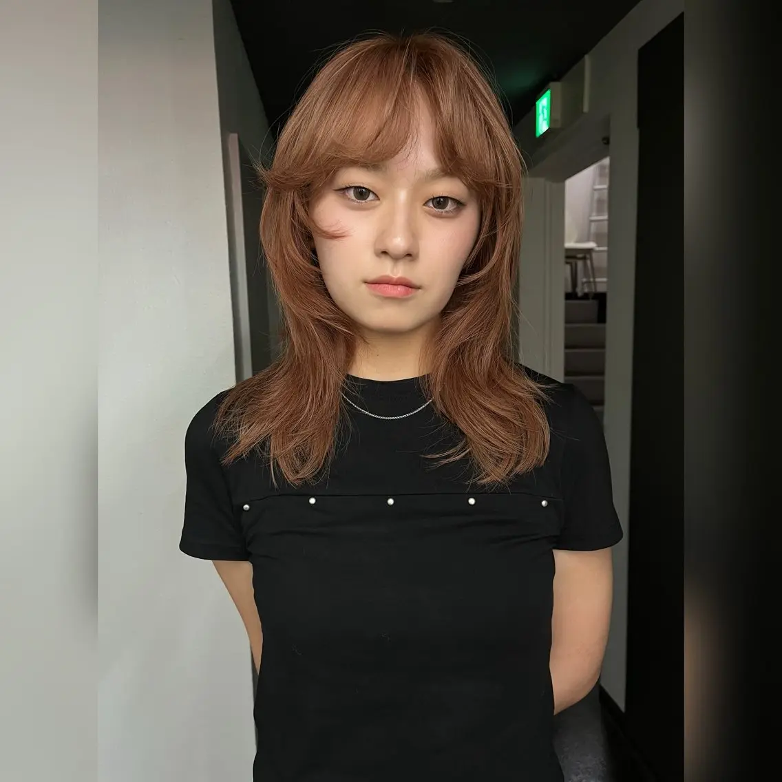 セミロング カラー カット ヘアカラー ムード造るハイトーン ケアブリーチ/ユウキのヘアスタイル