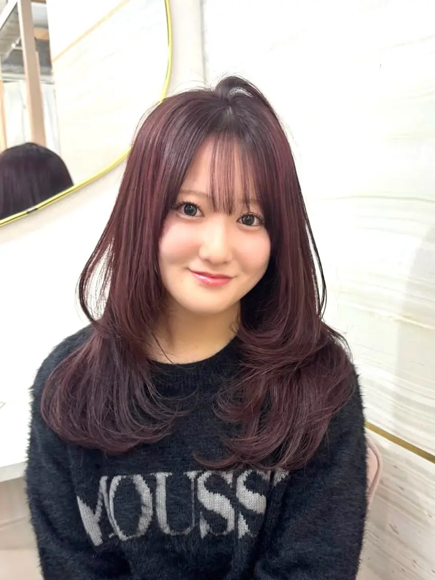 ロング カラー カット ヘアカラー 💗鈴木茉奈💗艶髪 /透明感/暖色カラーのヘアスタイル