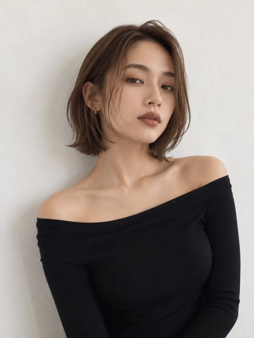 ショート カット ヘアカラー トリートメント mao🫧/髪質改善 /縮毛矯正/ボブのヘアスタイル