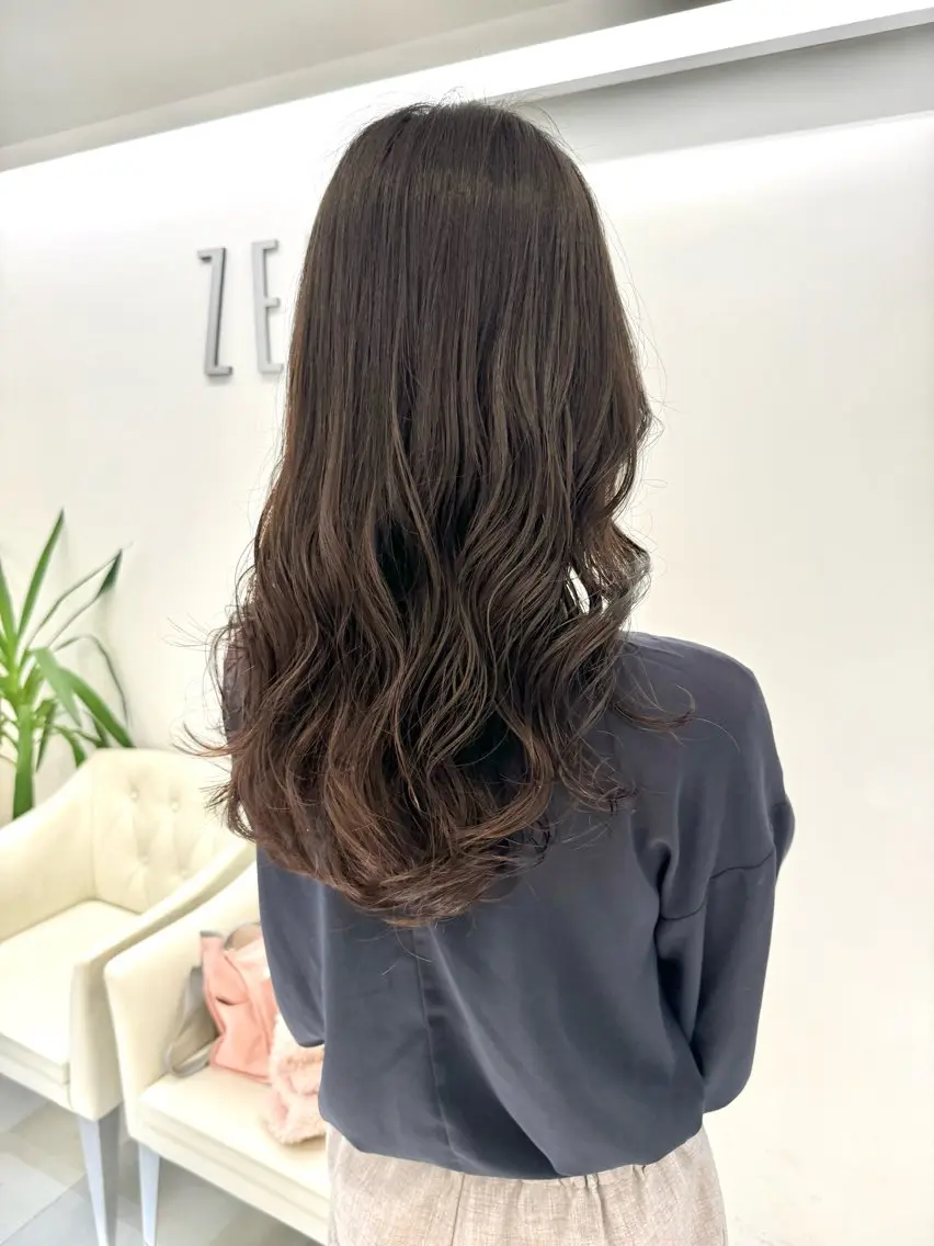 ロング パーマ ロング カット パーマ トリートメント デジタルパーマ 🌀ボブ　萩原　龍のヘアスタイル